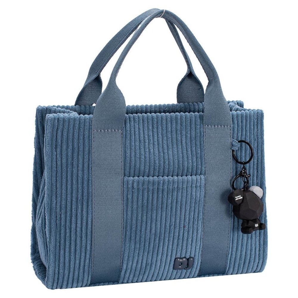 David Jones Corduroy Handbag Bag with Charm Detail